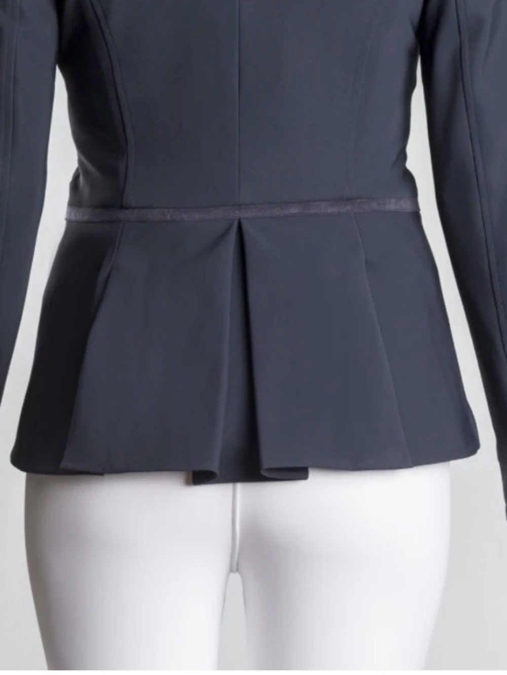Navy Structured Riding-Style Blazer Jacket - Picture 6 of 6